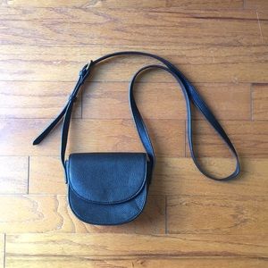 3/$10 Small Faux Black Leather Crossbody Purse